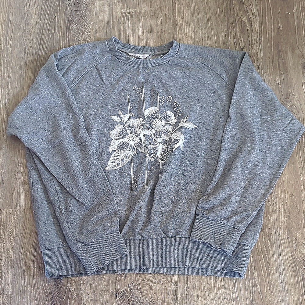 O'Neill Gray Sweatshirt with Floral Design